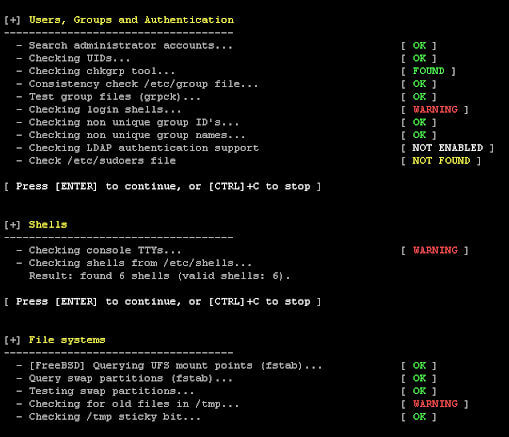 Ferramenta de Auditoria de Segurança para Unix/Linux - Lynis
